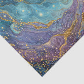 Gold Glitter Cosmic Fluid Achat Seidenpapier (Ausschnitt)
