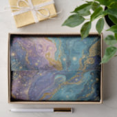 Gold Glitter Cosmic Fluid Achat Seidenpapier (Geschenk)