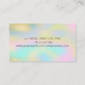 Gold Glitter Cupcake Piping Bag Colorful Visitenkarte (Rückseite)