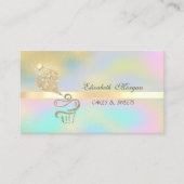 Gold Glitter Cupcake Piping Bag Colorful Visitenkarte (Vorderseite)
