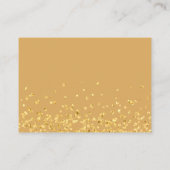Gold Glitter Diaper Raffle Luxe Heart Script Begleitkarte (Rückseite)