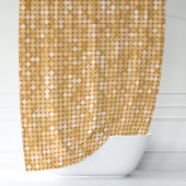 Gold Glitter Disco-Kugel Duschvorhang