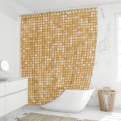 Gold Glitter Disco-Kugel Duschvorhang