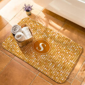 Gold Glitter Disco-Kugel-Monogramm Badematte