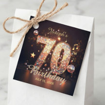 Gold Glitter Disco-Kugel Musik 70. Geburtstagsfeie
