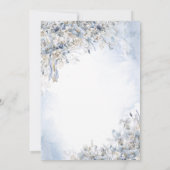 Gold Glitter Dress Flowers Butterfly Quinceanera Einladung (Rückseite)