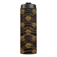 Gold Glitter Dschungel Tiger Muster