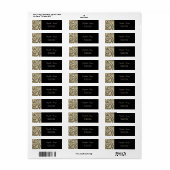 Gold Glitter, Einfach,Schwarz (Vorne)