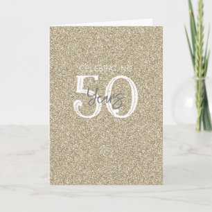 Gold Glitter Elegant 50 Jahre feiern Chic Karte