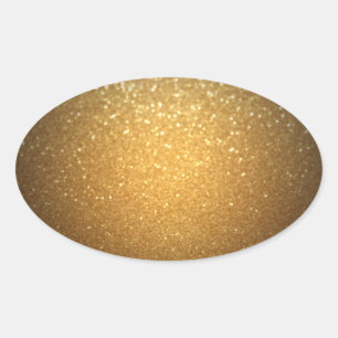 Gold Glitter Elegantes Leeres Template Fügen Sie I Ovaler Aufkleber