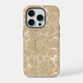 Gold Glitter Fantasies Gepard Muster  iPhone 15 Pro Hülle