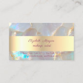 Gold Glitter Faux Lashes Opal Stone Treuekarte (Rückseite)