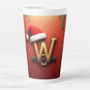 Gold Glitter Feiertags W Für Winter Namen Milchtasse