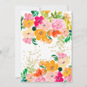 Gold glitter floral photo botanical graduation ankündigung (Rückseite)