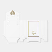 Gold Glitter Flourish Valentine Geschenkschachtel (Ungefaltet)