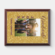 Gold Glitter Foto Abschluss Name Klasse Text