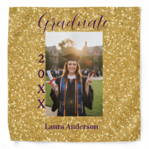 Gold Glitter Foto Abschluss Name Klasse Text