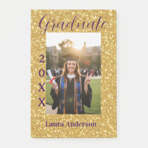 Gold Glitter Foto Abschluss Name Klasse Text