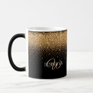 Gold Glitter Funkel Elegante Luxus Textur Verwandlungstasse