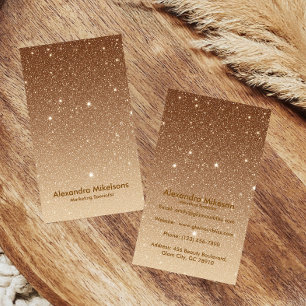 Gold Glitter Funkeln Geschäfts Visitenkarte