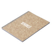 Gold Glitter Funkeln Notizblock (Linke Seite)