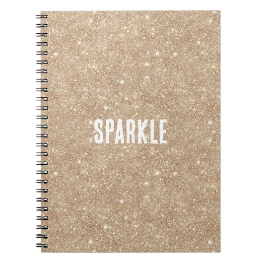 Gold Glitter Funkeln Notizblock (Vorderseite)