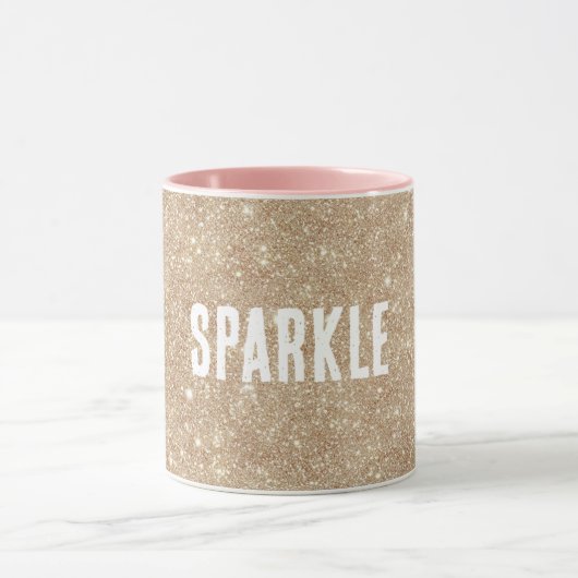 Gold Glitter Funkeln Tasse (Zentrum)