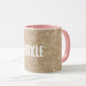 Gold Glitter Funkeln Tasse (VorderseiteRechts)