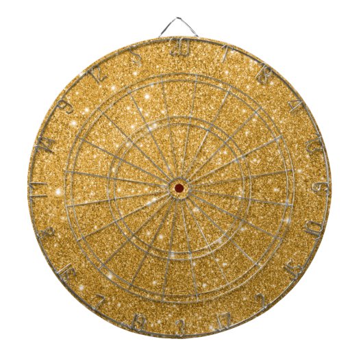 Gold Glitter Funken Dartscheibe (vorne)