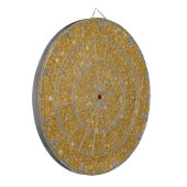 Gold Glitter Funken Dartscheibe (Vorderseite Links)