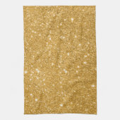 Gold Glitter Funken Geschirrtuch (Vertikal)