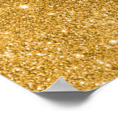 Gold Glitter Funken Poster (Ecke)