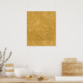 Gold Glitter Funken Poster (Küche)
