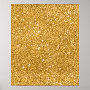 Gold Glitter Funken Poster