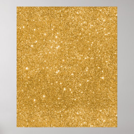 Gold Glitter Funken Poster (Vorne)