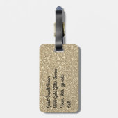 "Gold Glitter" - Gepäckanhänger (Rückseite vertikal)
