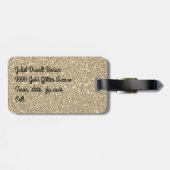 "Gold Glitter" - Gepäckanhänger (Rückseite horizontal)