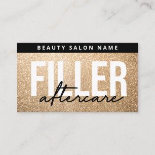 Gold Glitter Glam Filler Pflegeleitfaden Visitenkarte