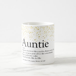Gold Glitter Glam Spaß Beste Tante Tante Definitio Kaffeetasse