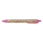 Gold Glitter Glamour Kugelschreiber (Unterseite)