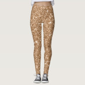 Gold Glitter Glamour Leggings (Vorderseite)