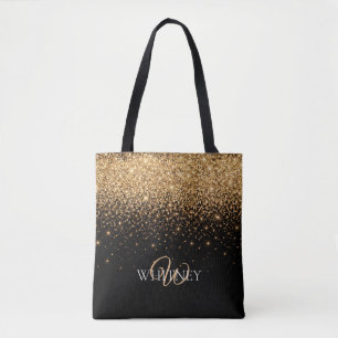 Gold Glitter Glanz Elegant L Tasche