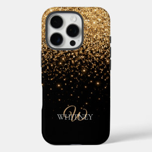 Gold Glitter Glanz Elegante Luxus Textur iPhone 16 Pro Hülle