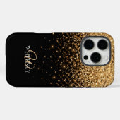 Gold Glitter Glanz Elegante Luxus Textur        Case-Mate iPhone Hülle (Rückseite (Horizontal))