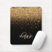 Gold Glitter Glanz Elegante Luxus Textur Mousepad (Mit Mouse)