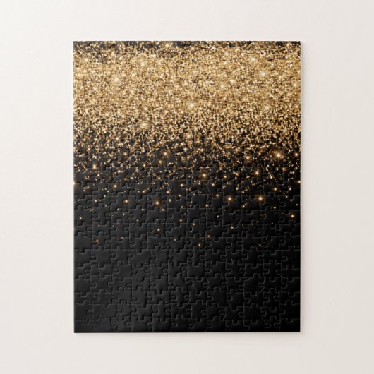 Gold Glitter Glanz Elegante Luxus Textur Puzzle (Vertikal)
