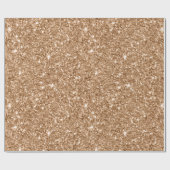 Gold Glitter Glanz Geburtstag Geschenkpapier (Flach)