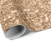 Gold Glitter Glanz Geburtstag Geschenkpapier (Rolleneckpunkt)