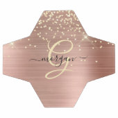 Gold Glitter, Gold Monogram, Black Script Name Fußball (Flach)