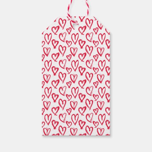 Gold Glitter Happy Valentine's Day Geschenkanhänger (Rückseite)